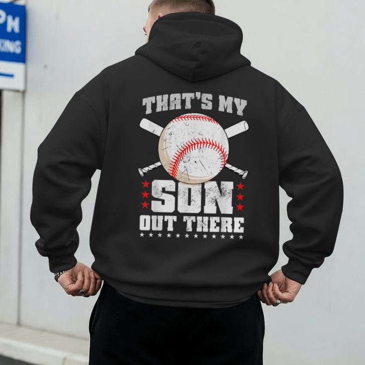 Baseball Dad Softball Game Son Out There Fathersday Baseball Men's Hoodie Back Print Baseball Dad Softball Game Son Out There Fathersday Baseball Men's Hoodie Back Print
