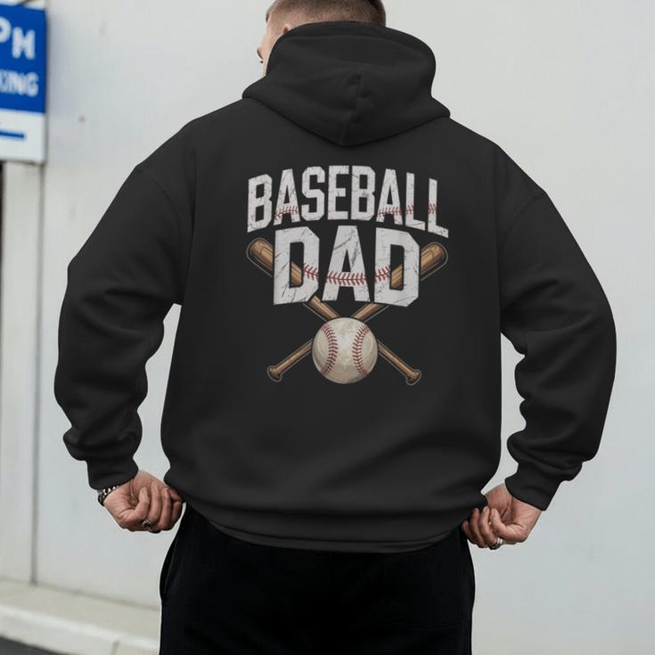 Baseball Dad Sport Father Outfit For Proud Papa Men's Hoodie Back Print Baseball Dad Sport Father Outfit For Proud Papa Men's Hoodie Back Print