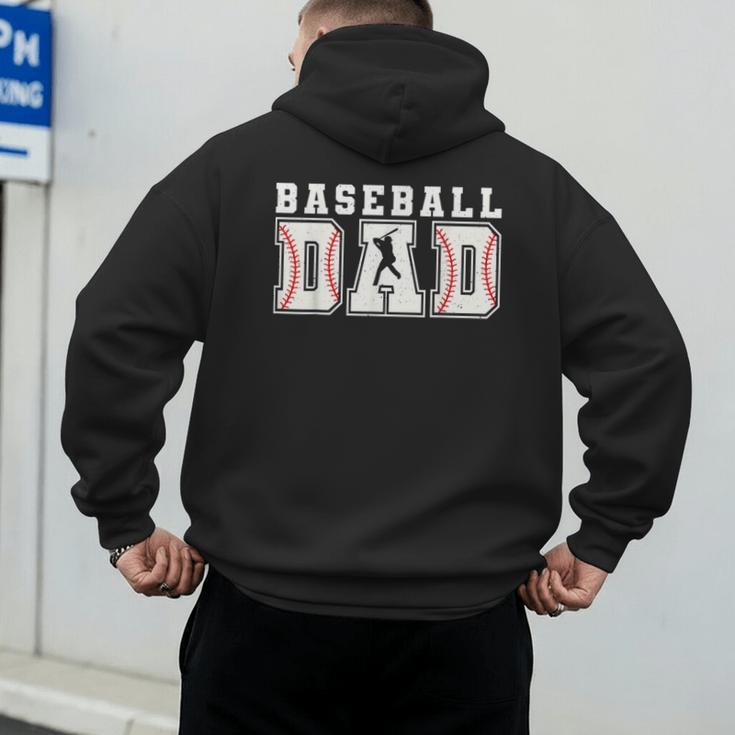 Baseball Dad Sport Happy Fathers Day Boys Kids Men's Hoodie Back Print Baseball Dad Sport Happy Fathers Day Boys Kids Men's Hoodie Back Print