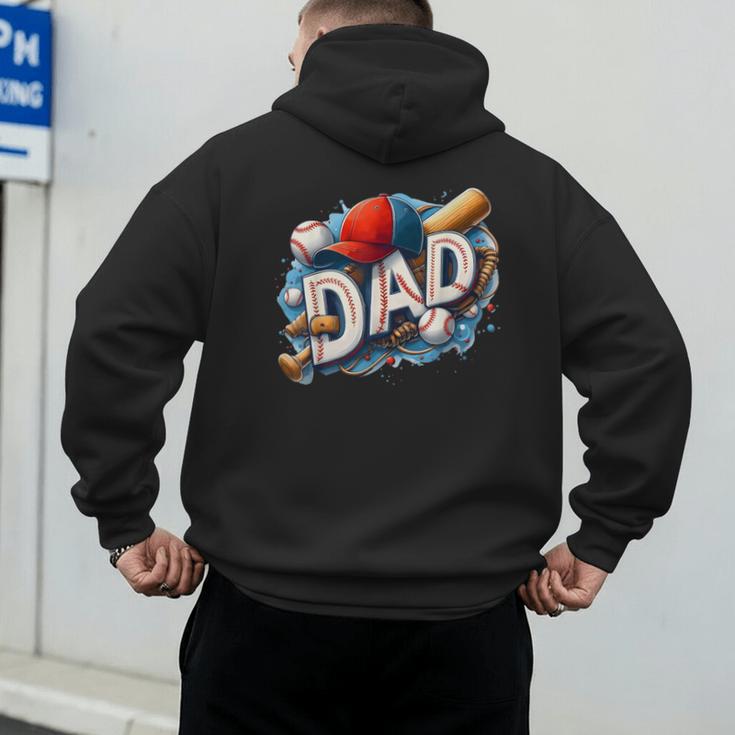 Baseball Dad Sports Fan Father Dada Men Baseball Fathers Day Men's Hoodie Back Print Baseball Dad Sports Fan Father Dada Men Baseball Fathers Day Men's Hoodie Back Print