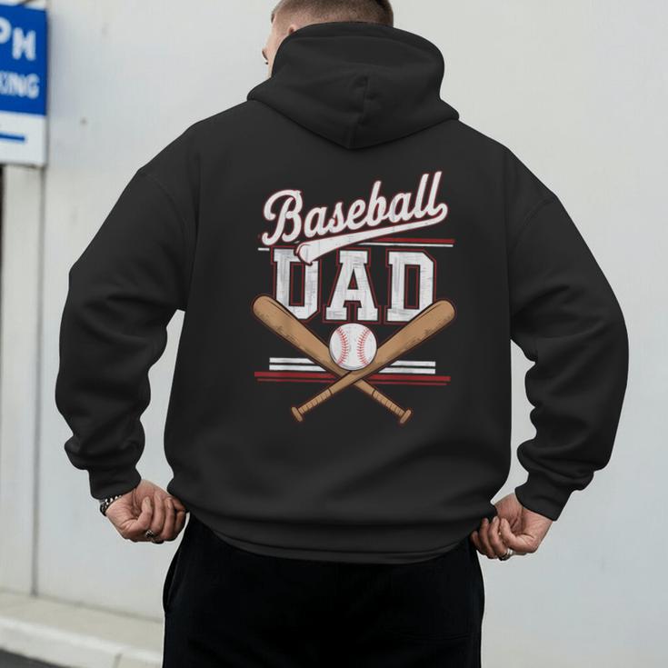 Baseball Dad Sports Lover Father's Day Father In Law Men's Hoodie Back Print Baseball Dad Sports Lover Father's Day Father In Law Men's Hoodie Back Print