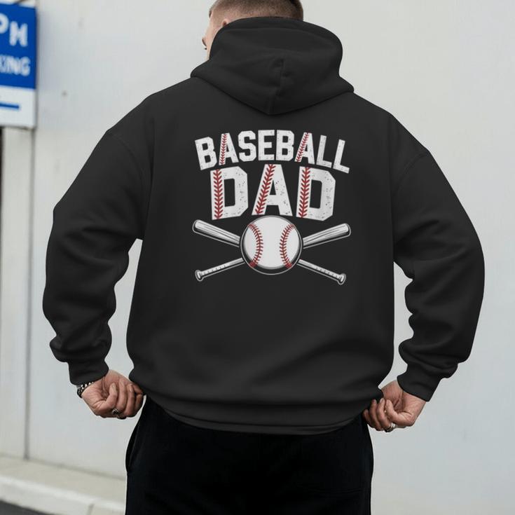 Baseball Dad Tees For Men Boys Kid Happy Fathers Day Men's Hoodie Back Print