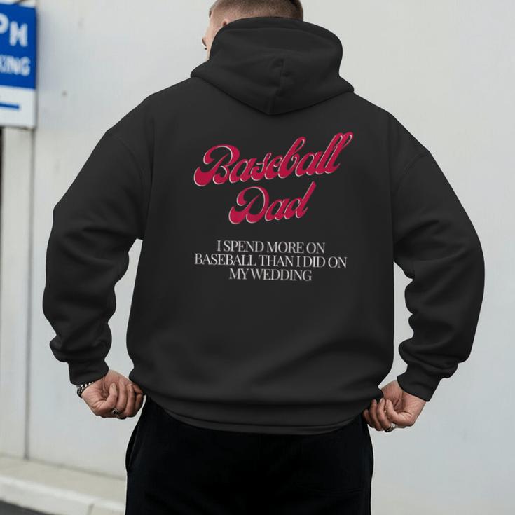 Baseball Dad Travel Ball Little League Husband Wedding Men's Hoodie Back Print Baseball Dad Travel Ball Little League Husband Wedding Men's Hoodie Back Print