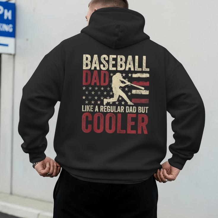 Baseball Dad Vintage Baseball Father’s Day Men's Hoodie Back Print Baseball Dad Vintage Baseball Father’s Day Men's Hoodie Back Print