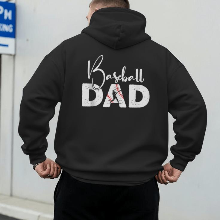 Baseball Dad Vintage Heart Present For Baseball Daddy Men's Hoodie Back Print Baseball Dad Vintage Heart Present For Baseball Daddy Men's Hoodie Back Print