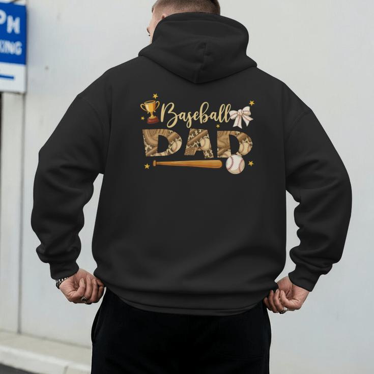 Baseball Dad Vintage Baseball Lover Men's Hoodie Back Print Baseball Dad Vintage Baseball Lover Men's Hoodie Back Print