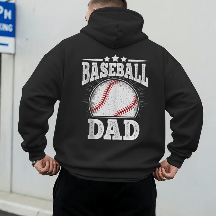 Baseball Dad Vintage Baseball Player Daddy Men Men's Hoodie Back Print Baseball Dad Vintage Baseball Player Daddy Men Men's Hoodie Back Print