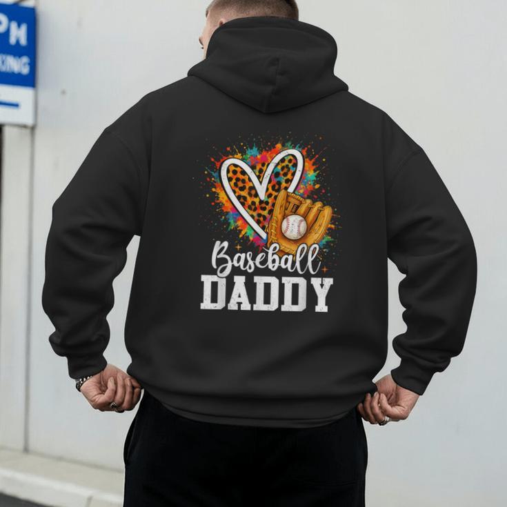 Baseball Daddy Fathers Day Men's Hoodie Back Print Baseball Daddy Fathers Day Men's Hoodie Back Print