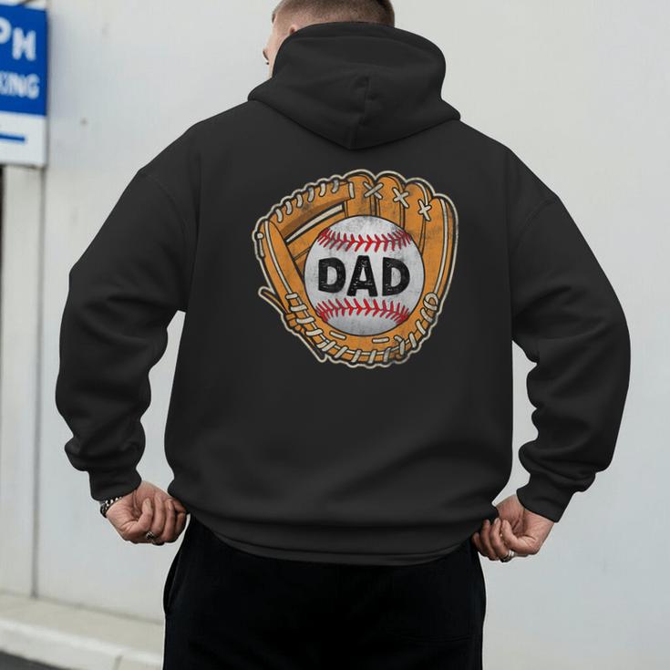 Baseball Glove Father's Day Baseball Dad Men's Hoodie Back Print Baseball Glove Father's Day Baseball Dad Men's Hoodie Back Print