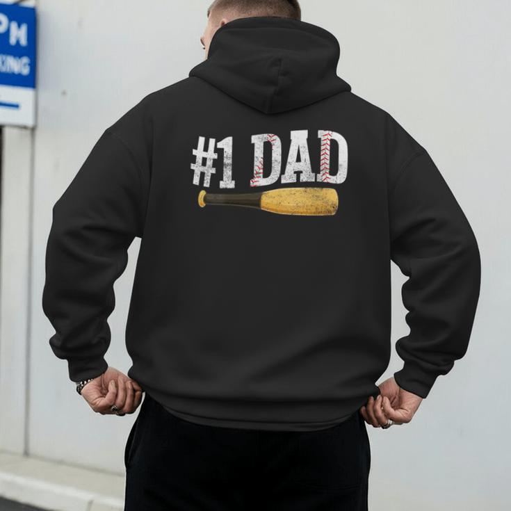Baseball Player Dad Papa Number One Baseball Dad Fathers Day Men's Hoodie Back Print Baseball Player Dad Papa Number One Baseball Dad Fathers Day Men's Hoodie Back Print