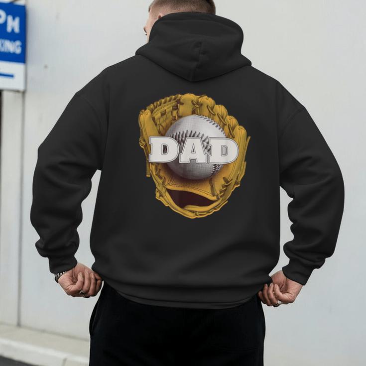 Baseball Sports Baseball Dad Men's Hoodie Back Print
