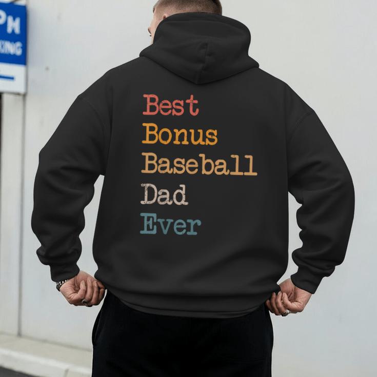 Best Bonus Baseball Dad Ever Softball Stepdad From Daughter Men's Hoodie Back Print Best Bonus Baseball Dad Ever Softball Stepdad From Daughter Men's Hoodie Back Print