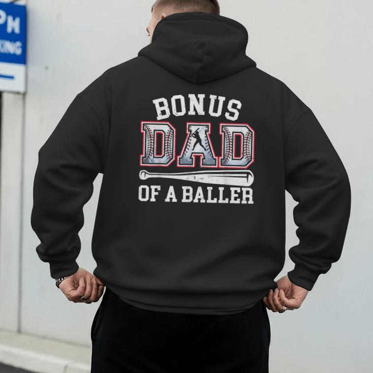 Bonus Dad Shirt Baseball Dad Fathers Day Men's Hoodie Back Print