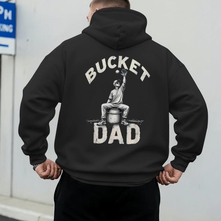 Bucket Dad Baseball Daddy Men's Hoodie Back Print Bucket Dad Baseball Daddy Men's Hoodie Back Print