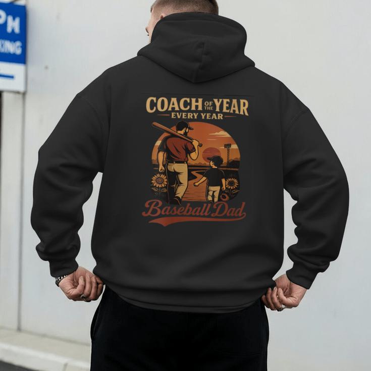 Coach Of The Year – Baseball Dad Every Year Men's Hoodie Back Print