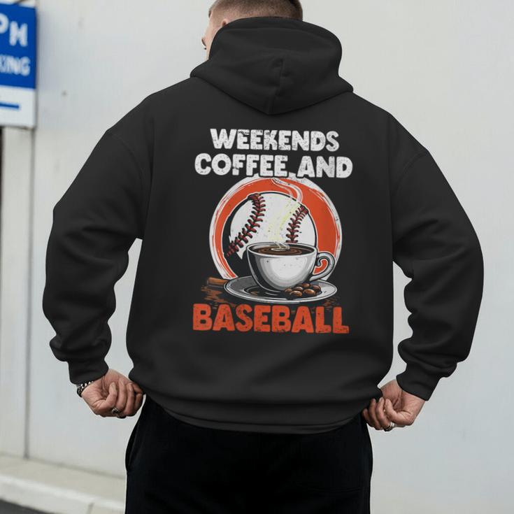 Fathers Day Baseball Dad Parent Men's Hoodie Back Print Fathers Day Baseball Dad Parent Men's Hoodie Back Print