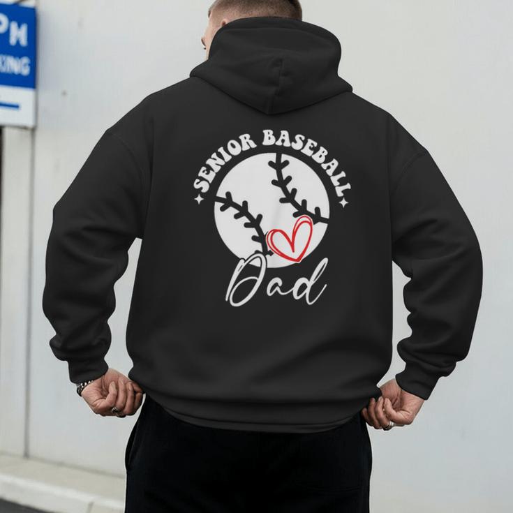 The Last Home Run Season Senior Baseball Dad 2025 2 SIDES Men's Hoodie Back Print