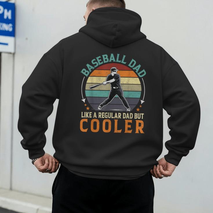 Men Baseball Dad Like a Regular Dad But Cooler Vintage Men's Hoodie Back Print