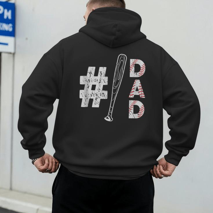 Number One Baseball Dad Fathers Day Baseball Player Dad Men's Hoodie Back Print Number One Baseball Dad Fathers Day Baseball Player Dad Men's Hoodie Back Print