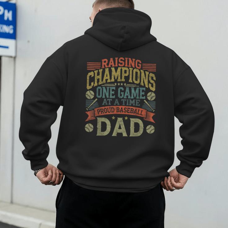Raising Champions One Game At A Time Proud Baseball Dad Men's Hoodie Back Print Raising Champions One Game At A Time Proud Baseball Dad Men's Hoodie Back Print