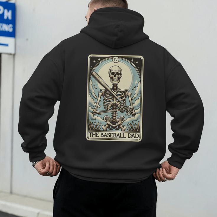 Retro Skeleton Baseball Dad Tarot Card Halloween Sport Lover Men's Hoodie Back Print Retro Skeleton Baseball Dad Tarot Card Halloween Sport Lover Men's Hoodie Back Print