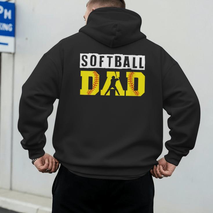 Softball Dad Like A Baseball Dad Definition Men's Hoodie Back Print Softball Dad Like A Baseball Dad Definition Men's Hoodie Back Print