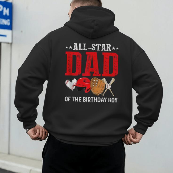 All Star Dad Of The Birthday Boy Baseball Daddy Father Men's Hoodie Back Print All Star Dad Of The Birthday Boy Baseball Daddy Father Men's Hoodie Back Print