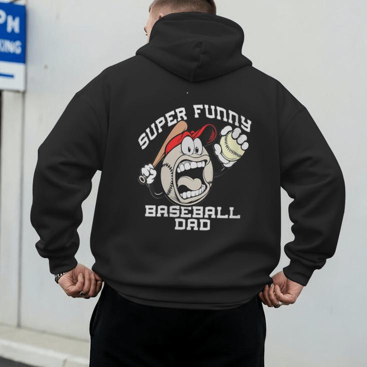 Super Baseball Dad Men's Hoodie Back Print Super Baseball Dad Men's Hoodie Back Print