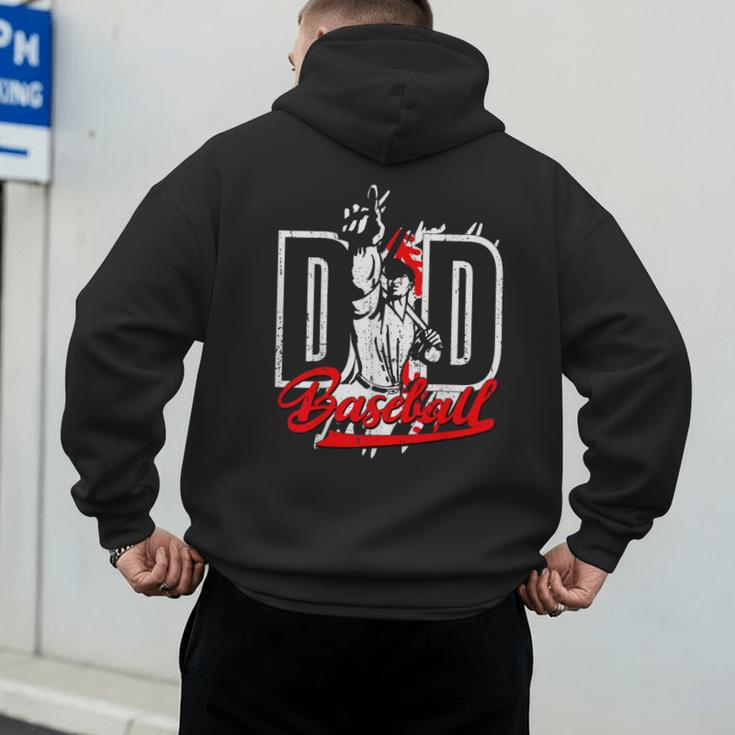 Vintage Baseball Dad Daddy Father's Day Clothing Men's Hoodie Back Print Vintage Baseball Dad Daddy Father's Day Clothing Men's Hoodie Back Print