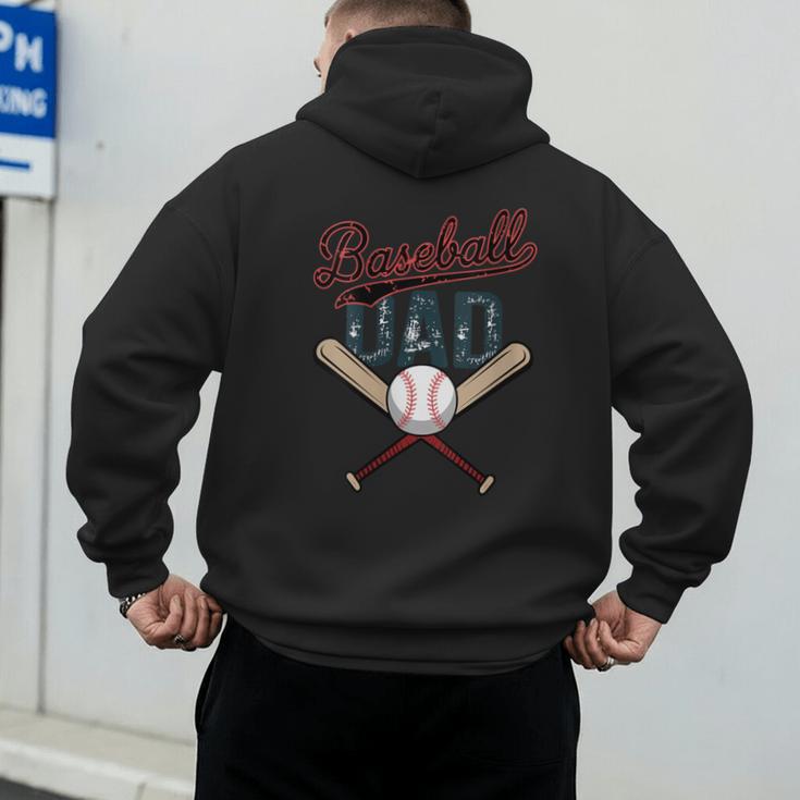 Vintage Baseball Dad Father's Day Birthday Matching Family Men's Hoodie Back Print Vintage Baseball Dad Father's Day Birthday Matching Family Men's Hoodie Back Print