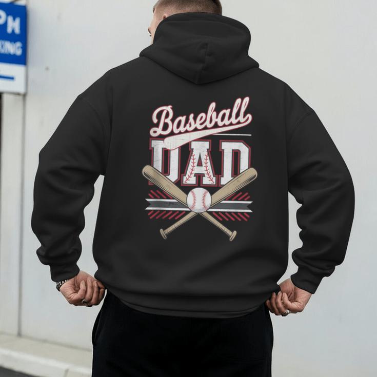 Vintage Baseball Dad Father's Day Husband Daddy Dad In Law Men's Hoodie Back Print Vintage Baseball Dad Father's Day Husband Daddy Dad In Law Men's Hoodie Back Print