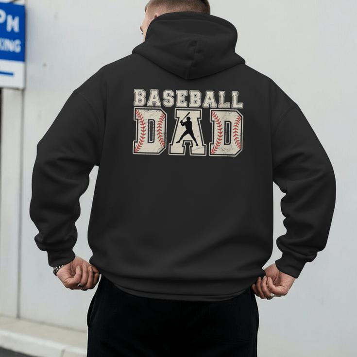 Vintage Baseball Dad Men's Hoodie Back Print Vintage Baseball Dad Men's Hoodie Back Print