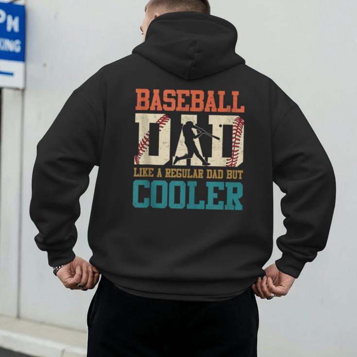 Vintage Baseball Dad Like a Regular Dad But Cooler Men Men's Hoodie Back Print