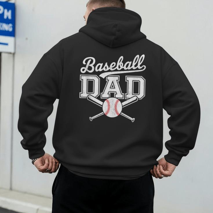 Vintage Baseball Dad Sport Lovers Batter Player Fathers Art Men's Hoodie Back Print Vintage Baseball Dad Sport Lovers Batter Player Fathers Art Men's Hoodie Back Print