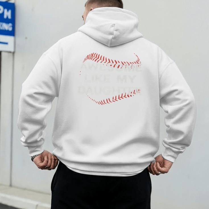 Awesome Like My Daughter Baseball Dad Premium Men's Hoodie Back Print Awesome Like My Daughter Baseball Dad Premium Men's Hoodie Back Print