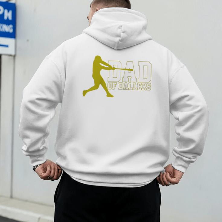 Baseball Dad Of Ballers Raglan Baseball Tee Men's Hoodie Back Print Baseball Dad Of Ballers Raglan Baseball Tee Men's Hoodie Back Print