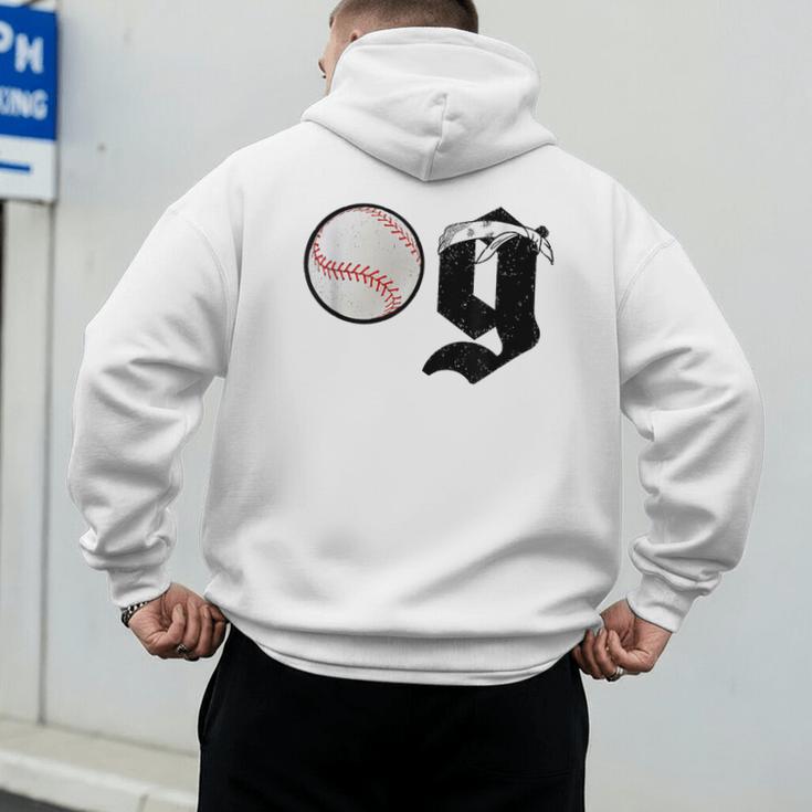 Baseball Dad Coach Old Head OG Old School Baller White Men's Hoodie Back Print Baseball Dad Coach Old Head OG Old School Baller White Men's Hoodie Back Print
