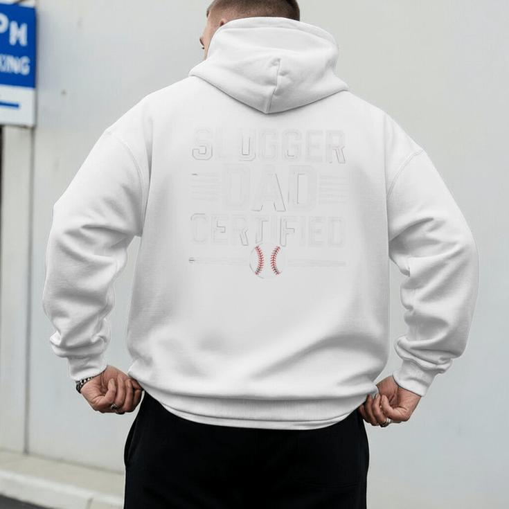 Baseball Dad Father Fathers Day Baseball Lovers Homerun Premium Men's Hoodie Back Print