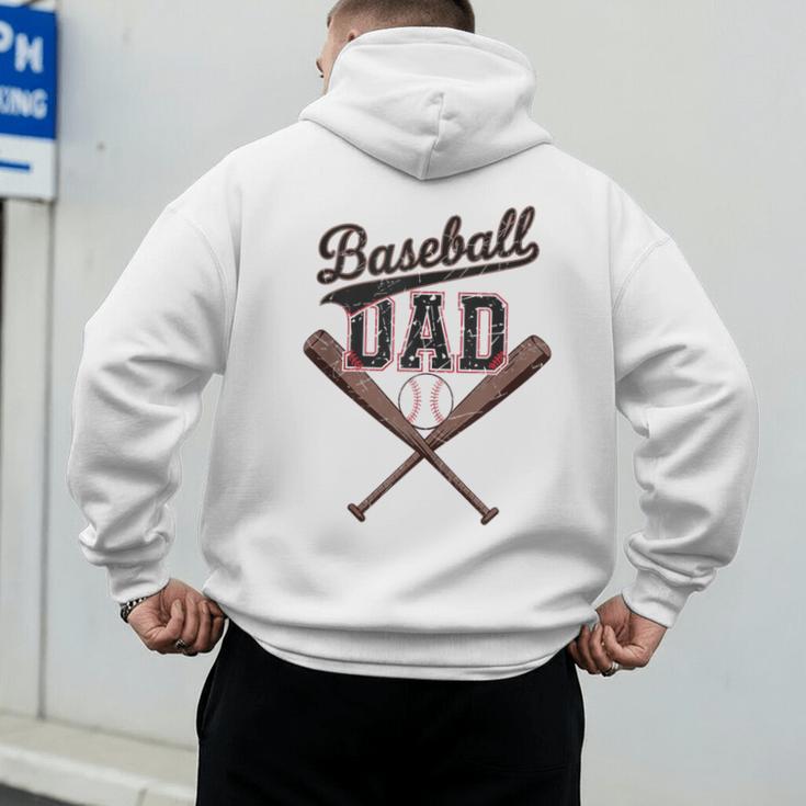 Baseball Dad Father's Day Baseball Daddy Game Day Toddlers Men's Hoodie Back Print Baseball Dad Father's Day Baseball Daddy Game Day Toddlers Men's Hoodie Back Print