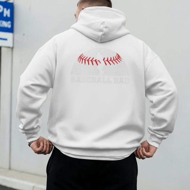 Baseball Dad Father's Day Men Sports Lover Premium Men's Hoodie Back Print Baseball Dad Father's Day Men Sports Lover Premium Men's Hoodie Back Print