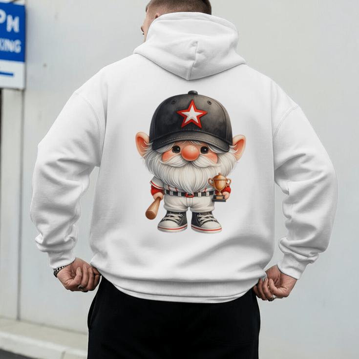 Baseball Dad Gnome For Baseball Lover With Winner Trophy Premium Tri-Blend Men's Hoodie Back Print Baseball Dad Gnome For Baseball Lover With Winner Trophy Premium Tri-Blend Men's Hoodie Back Print