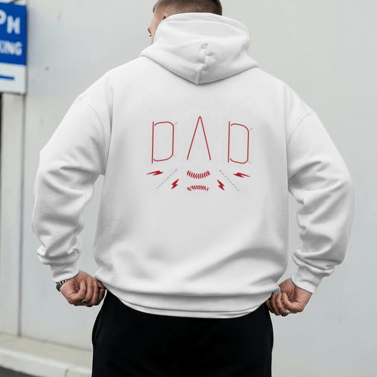 Baseball Dad Happy Fathers Day Premium Tri-Blend Men's Hoodie Back Print Baseball Dad Happy Fathers Day Premium Tri-Blend Men's Hoodie Back Print