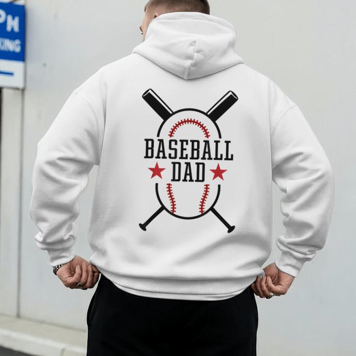 Baseball Dad Happy Fathers Day Wife Daughter Son Game Day Men's Hoodie Back Print Baseball Dad Happy Fathers Day Wife Daughter Son Game Day Men's Hoodie Back Print