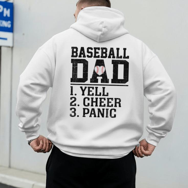 Baseball Dad Parent Of Player Family Sports Fan Lover Men's Hoodie Back Print