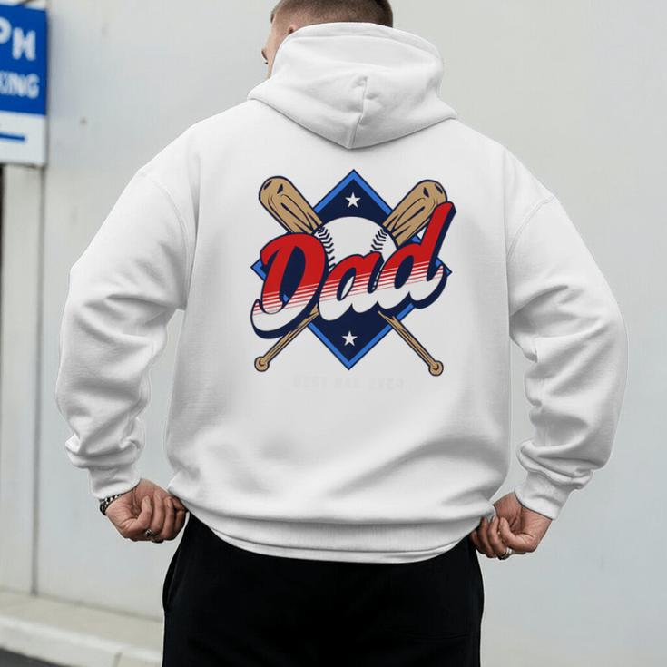 Baseball Dad Baseball Premium Men's Hoodie Back Print Baseball Dad Baseball Premium Men's Hoodie Back Print
