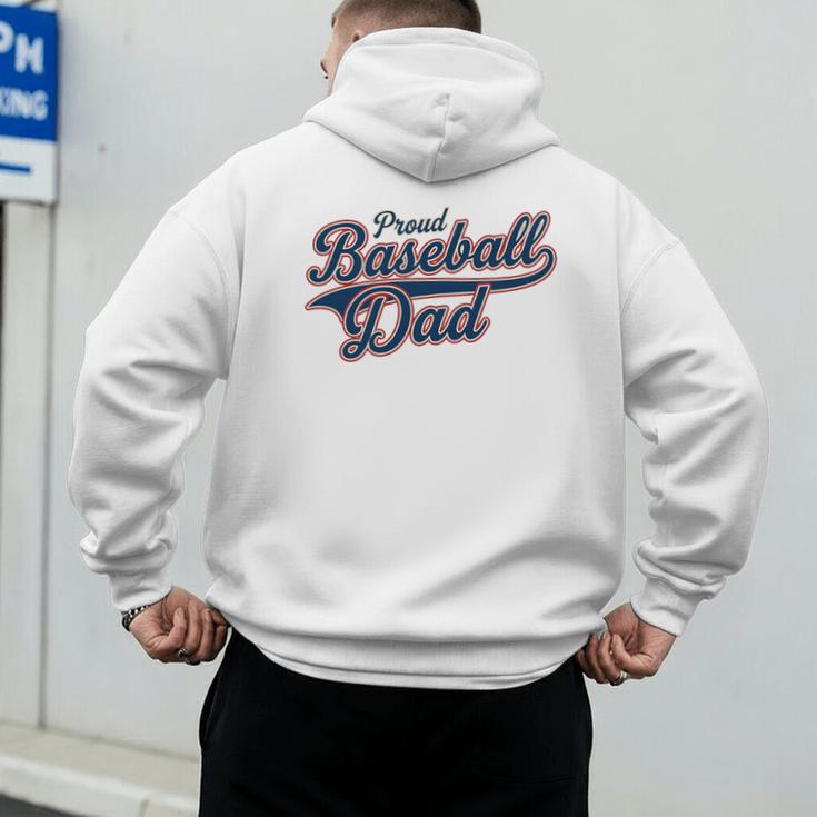 Baseball Dad Graphic Premium Tri-Blend Men's Hoodie Back Print Baseball Dad Graphic Premium Tri-Blend Men's Hoodie Back Print