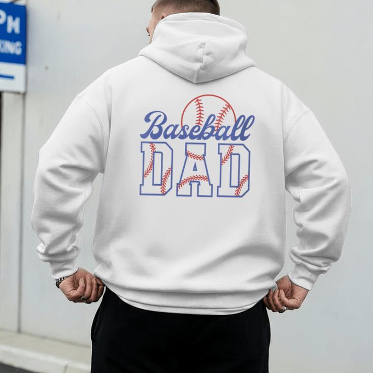 Baseball Dad Retro Baseball Dads Club Men's Hoodie Back Print Baseball Dad Retro Baseball Dads Club Men's Hoodie Back Print