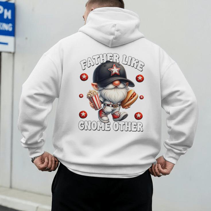 Baseball Dad Saying Hot Dog Gnome Pun For Fathers Day Premium Tri-Blend Men's Hoodie Back Print Baseball Dad Saying Hot Dog Gnome Pun For Fathers Day Premium Tri-Blend Men's Hoodie Back Print