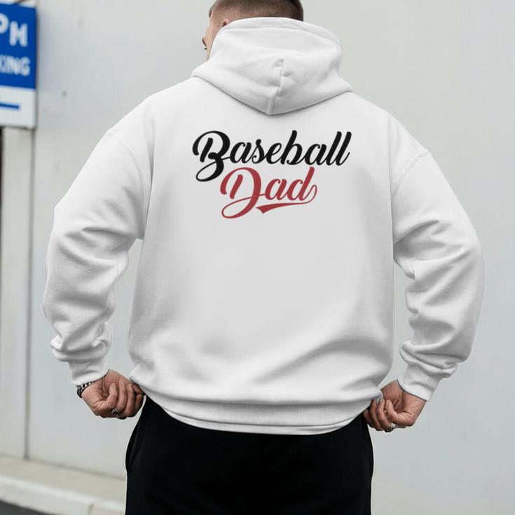 Baseball Dad Script Men's Hoodie Back Print
