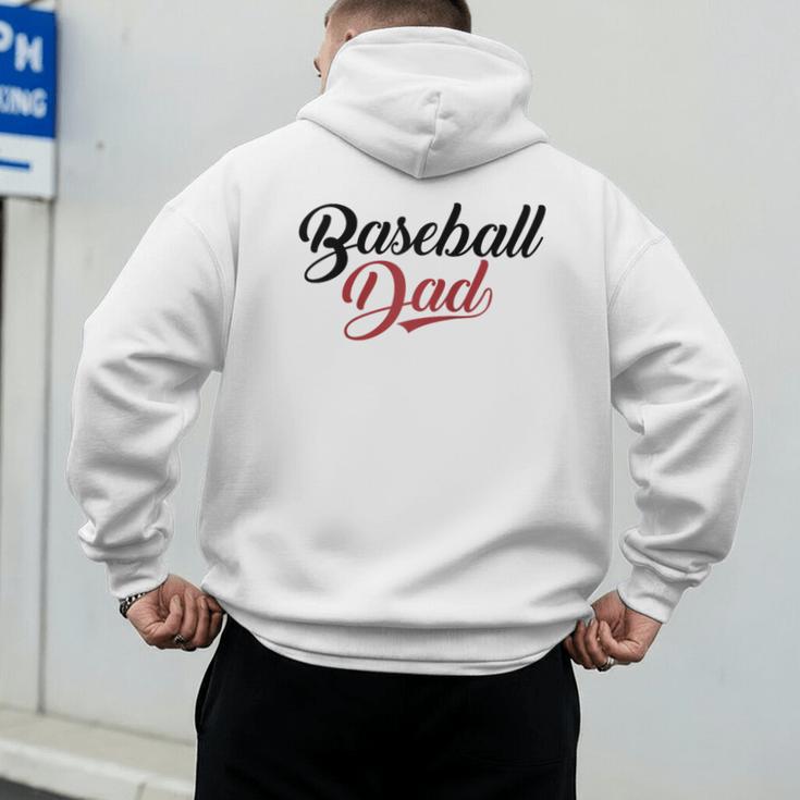 Baseball Dad Script Raglan Baseball Tee Men's Hoodie Back Print